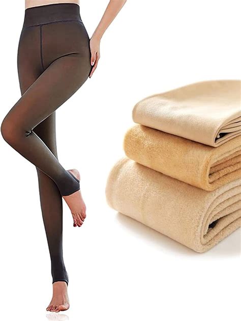 fleece translucent tights|translucent fleece tights women.